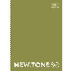 тетрадь А4 80л NEWtone pastel Олива гребень 05053 067704