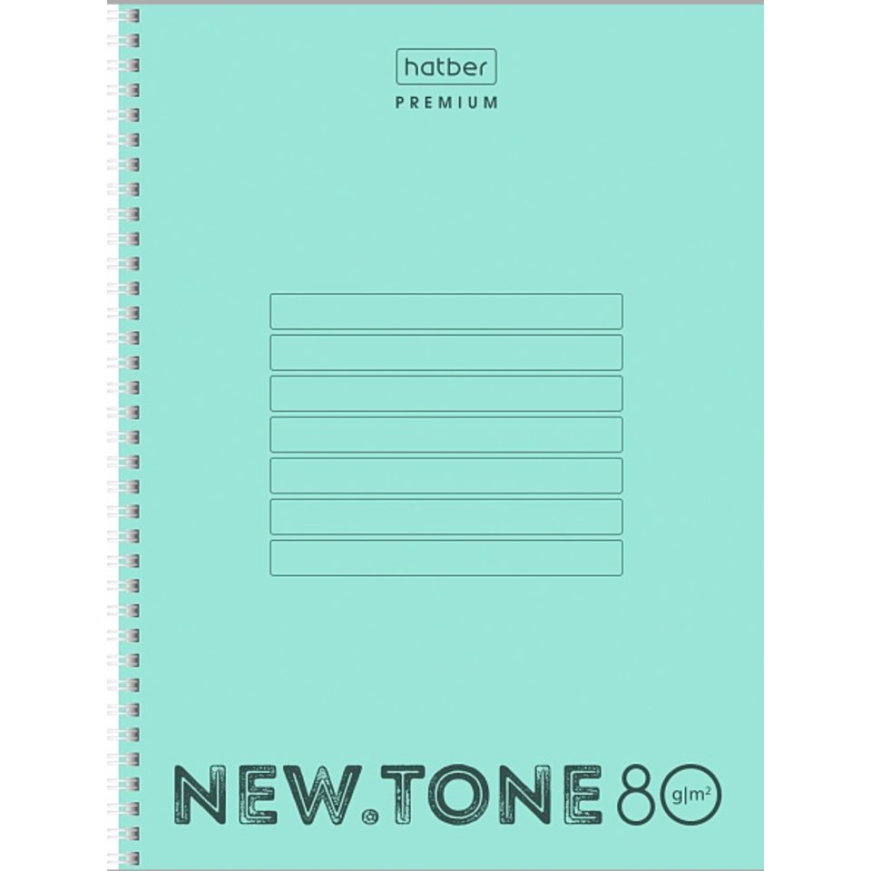 тетрадь А4 80 листов newtone pastel мята пластиковая обложка на спирали 05039 061935