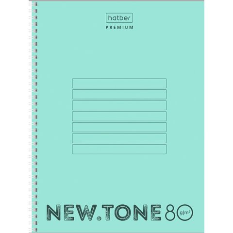 тетрадь А4 80 листов newtone pastel мята пластиковая обложка на спирали 05039 061935