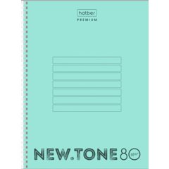 тетрадь А4 80 листов newtone pastel мята пластиковая обложка на спирали 05039 061935