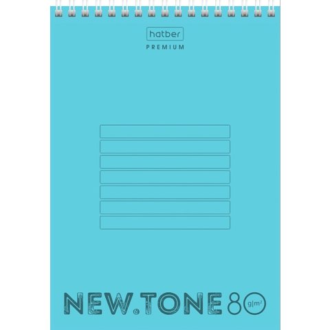 тетрадь А4 80 листов newtone pastel незабудка пластиковая обложка на спирали 05025 065610