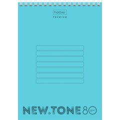 тетрадь А4 80 листов newtone pastel незабудка пластиковая обложка на спирали 05025 065610