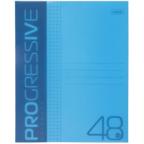 тетрадь 48л Progressive синий пластик клетка 064883