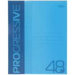 тетрадь 48л Progressive синий пластик клетка 064883