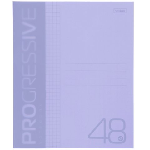 тетрадь 48л Progressive фиолетовый пластик клетка 068012