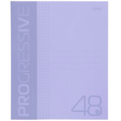 тетрадь 48л Progressive фиолетовый пластик клетка 068012
