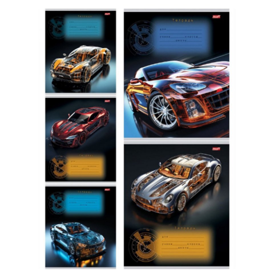 тетрадь 24 листов фантастический автомобиль клетка 5771