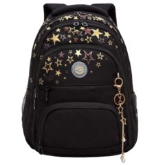 рюкзак для девочки Звезды черный rg-462-2/1