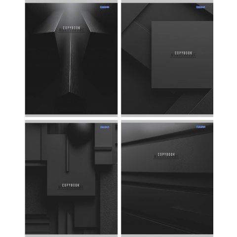 тетрадь 48л Геометрия в черном клетка 4162