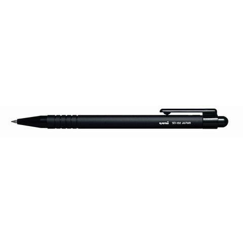 ручка шариковая UNI Mitsubishi автоматическая SD черная, 0.3/0.5мм прорезиненый корпус