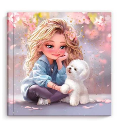 записная книжка блондинка с собачкой а6 70120