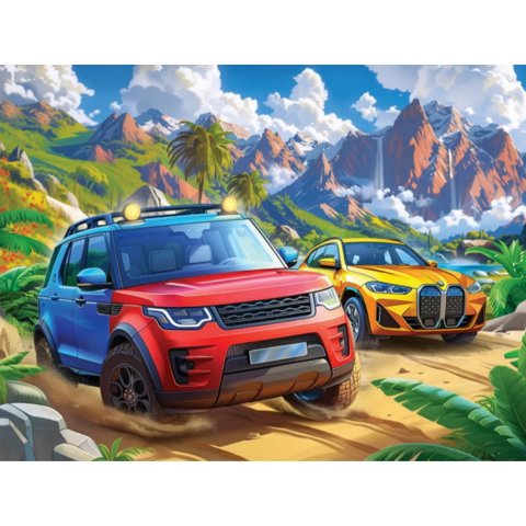 пазлы 104 Гонки в джунглях 1985