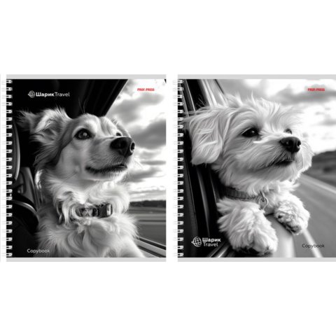 тетрадь 96 листов собаки в поездке на гребне кле 4887