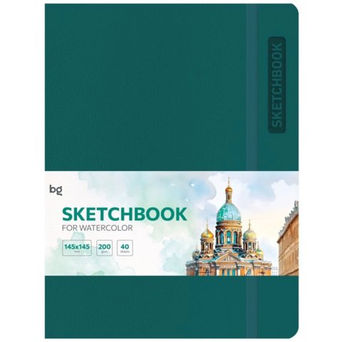 скетчбук А5 40 листов teal 200г/м зеленый 61745 371230