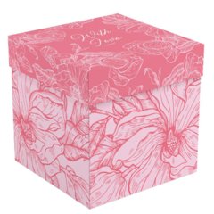 коробка Flowers складная 15х15х15см 62566 372562