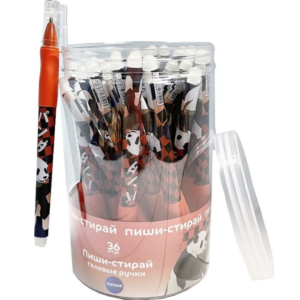 ручка гелевая пиши-стирай Панда soft touch 70502