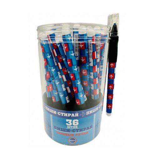 ручка гелевая пиши-стирай Самолеты soft touch 73082