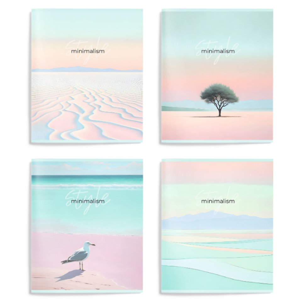 тетрадь 96 листов минимализм клетка тоск96-гмм 260169