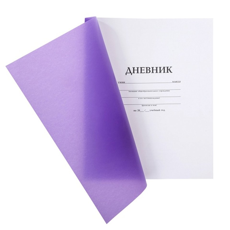 дневник 1-11кл Фиолетовый пластик скрепка 00120 085906