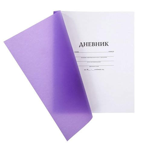 дневник 1-11кл Фиолетовый пластик скрепка 00120 085906
