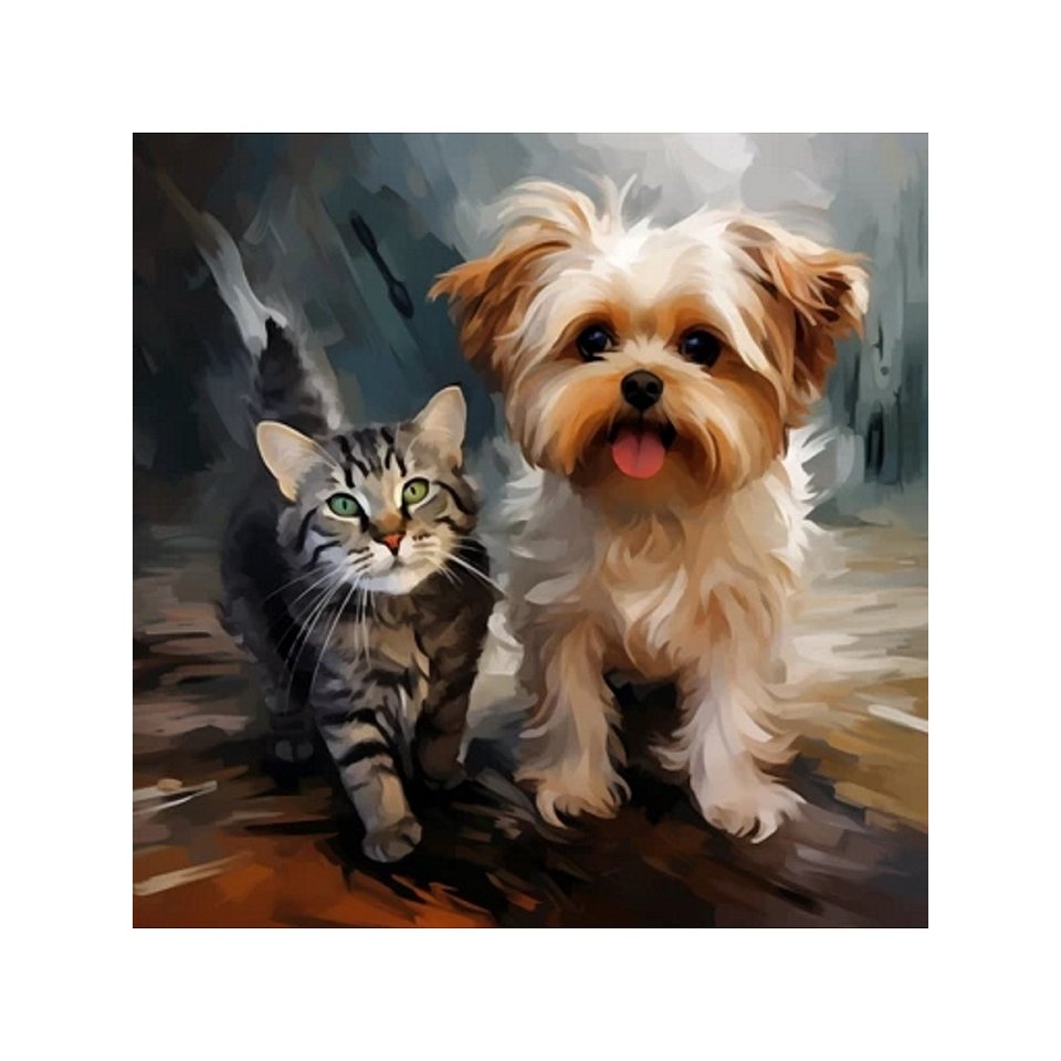 картина по номерам Любимые питомцы 30х30см х-6352