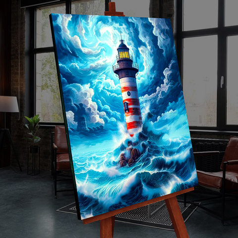 картина по номерам Маяк светящаяся краска 40х50см fhr0425