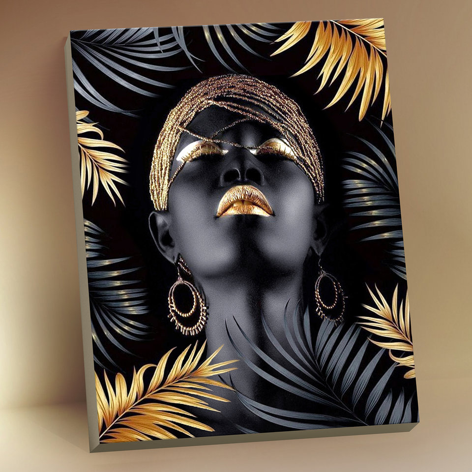 картина по номерам Красавица поталь 40х50см hr0454