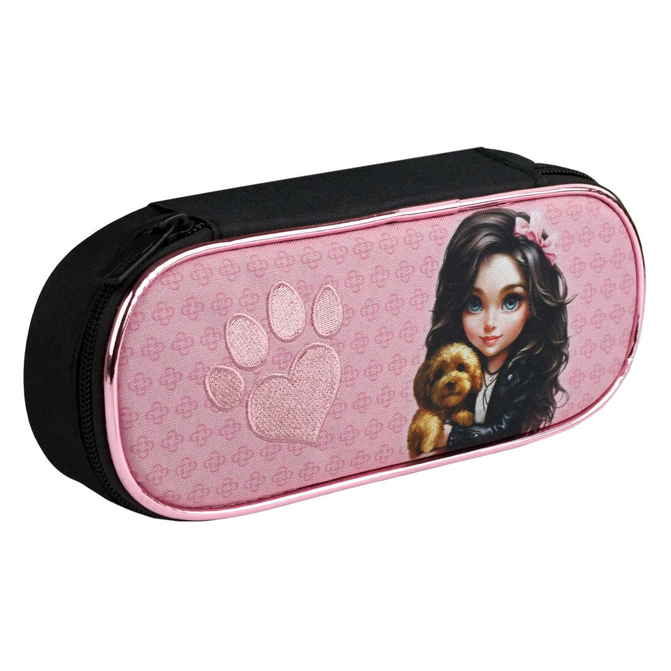 косметичка для девочки брюнетка с собачкой 68329