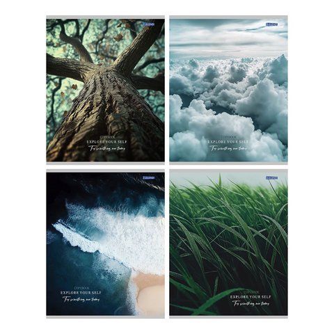 тетрадь 48л картины природы клетка 4164