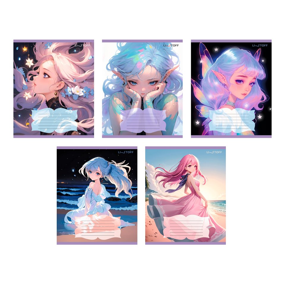 тетрадь 24 листа цветная волшебные девочки клетка тк249261