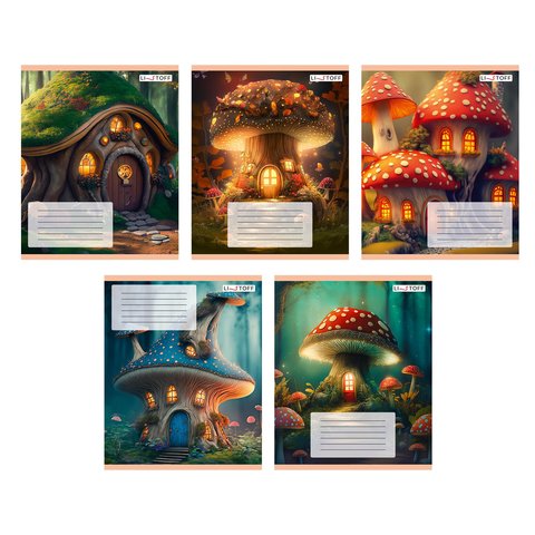 тетрадь 24 листа цветная сказочные домики клетка ткл248901