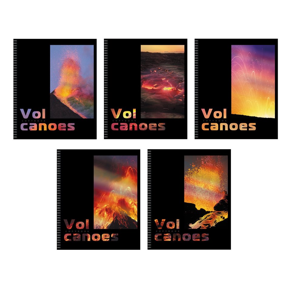 тетрадь 96 листов вулканы на гребне в клетку тсг967701