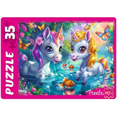 пазлы 35 макси Единороги в пруду 1973