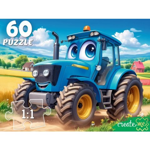 пазлы 60 Трактор в поле 5992