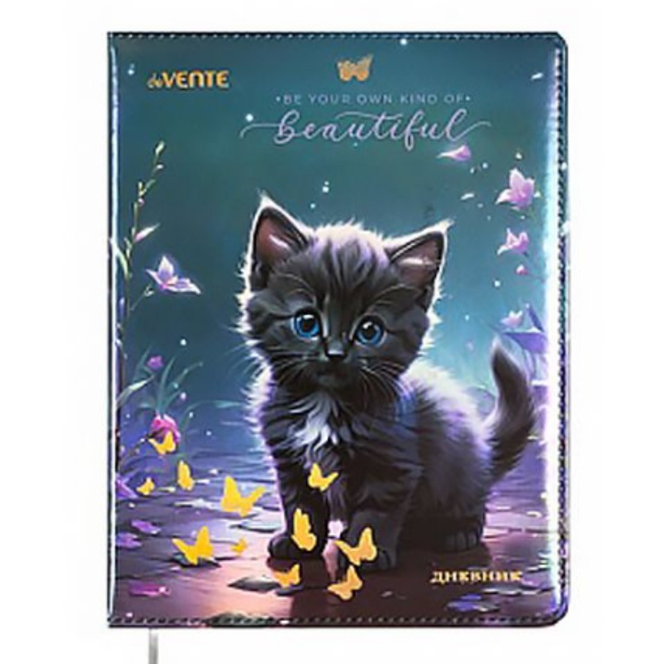 дневник 1-11кл Beautiful cat кожзам 2020539