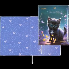 дневник для 1-11 классов кожзам твердый переплет Beautiful cat 2020539