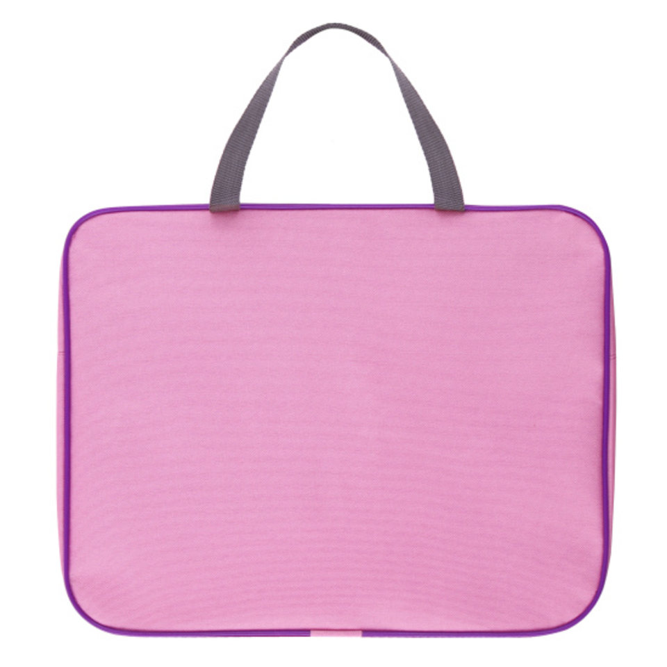 папка для тетрадей А4 с ручками сиреневый текстиль 241189