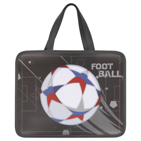 папка для тетрадей А4 с ручками футбол пластик 240576