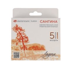 художественный набор сангины 5 штук ассорти ладога