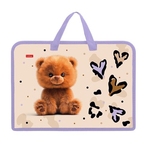 папка с ручками Пушистый мишка пластик 07081 089393