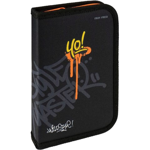 пенал Надпись на черном с планкой 3053