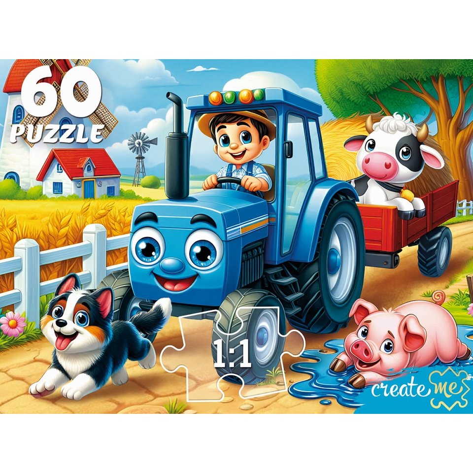пазлы 60 Веселый трактор 4527