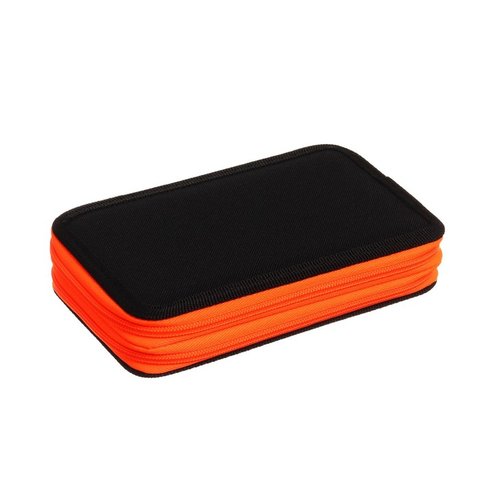 пенал Черно-оранжевый 2 отделения 56329 3715986