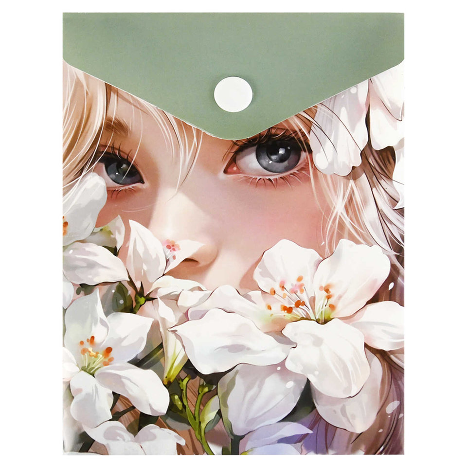 конверт на кнопке Девушка в лилиях 15,8х11,4см 69022 конверт на кнопке Девушка в лилиях 15,8х11,4см 69022