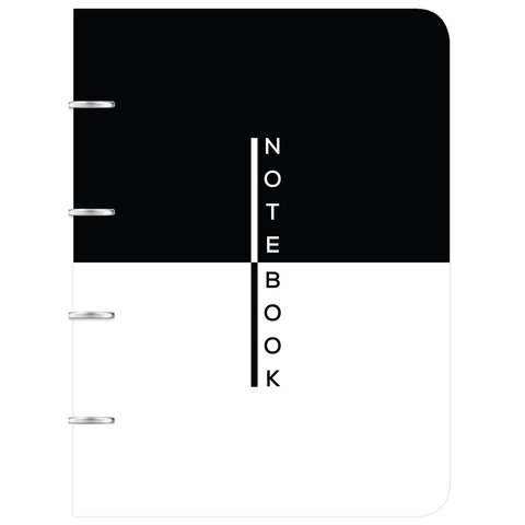 тетрадь на кольцах 180 листов Черно&белое 14951