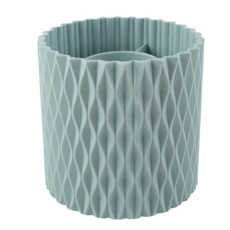 подставка для канцелярских принадлежностей пластиковая круглая 5 отделений голубая 251141