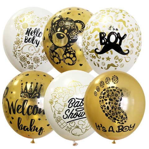 шар с днем рождения welcome baby boy 30см 6076252