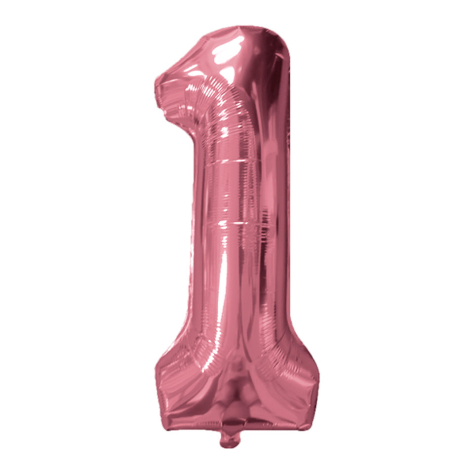 шар фольгированный цифра 1 rose gold 6073312