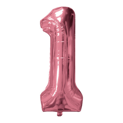шар фольгированный цифра 1 rose gold 6073312