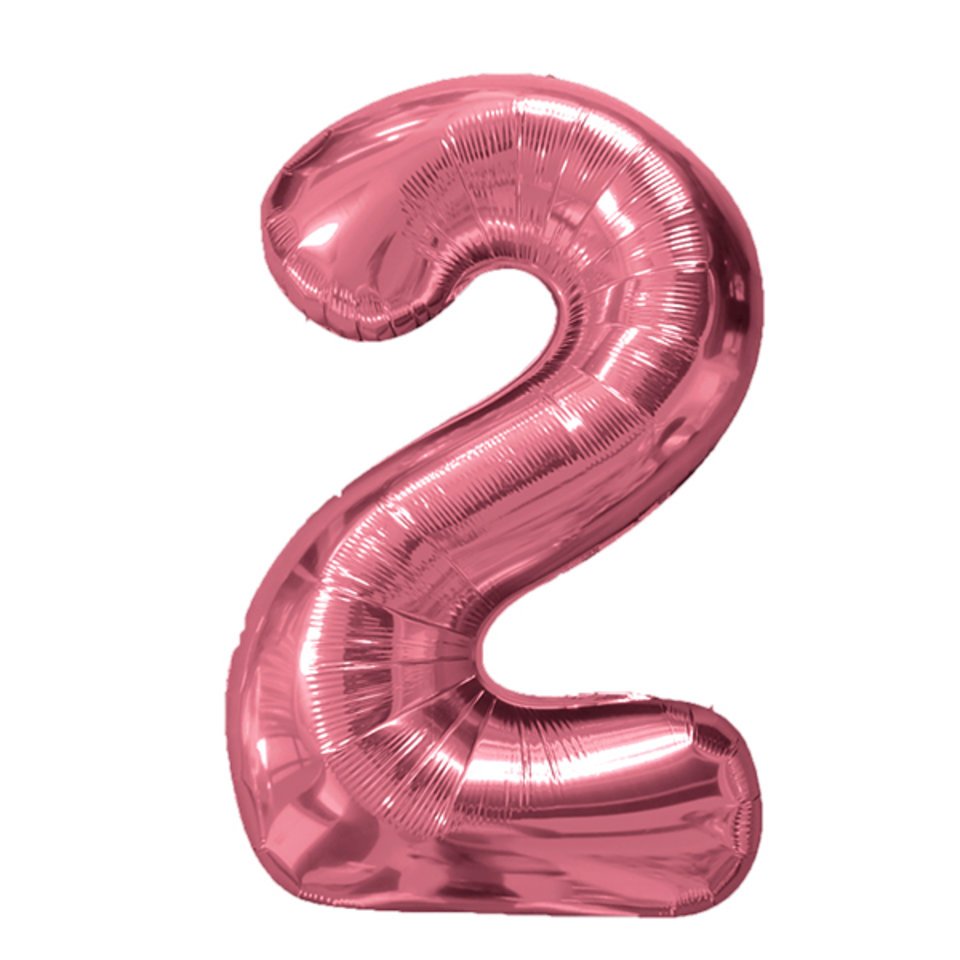 шар фольгированный цифра 2 rose gold 6073329